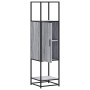 Aparador alto madera ingeniería metal gris sonoma 35,5x35x13 cm en Aparadores | Comprar online en Foro24