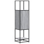 Aparador alto madera ingeniería metal gris sonoma 35,5x35x13 cm