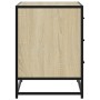 Cajonera de madera contrachapada color roble sonoma 70x41x56 cm