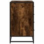 Cómoda de madera contrachapada roble ahumado 70x41x70 cm