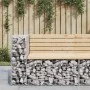 Garden bench design with gabion baskets made of solid pine wood 92x71x65.5cm by vidaXL, garden benches - Ref: Foro24-834380, ...