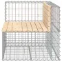 Garden bench design with gabion baskets made of solid pine wood 92x71x65.5cm by vidaXL, garden benches - Ref: Foro24-834380, ...