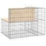 Garden bench design with gabion baskets made of solid pine wood 92x71x65.5cm by vidaXL, garden benches - Ref: Foro24-834380, ...