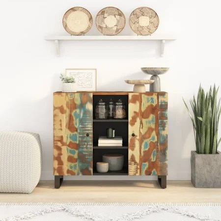 Sideboard mit 2 Türen aus recyceltem Massivholz 90x33x75 cm von vidaXL, Sideboards - Ref: Foro24-352927, Preis: 191,22 €, Rab...