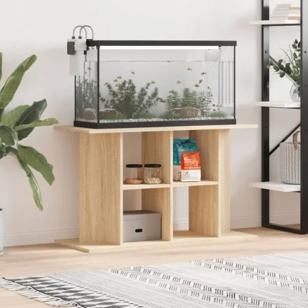 Aquariumhalterung aus Holzwerkstoff, Sonoma-Eiche, 100 x 40 x 60 cm von vidaXL, Aquarium unterstützt - Ref: Foro24-833586, Pr...