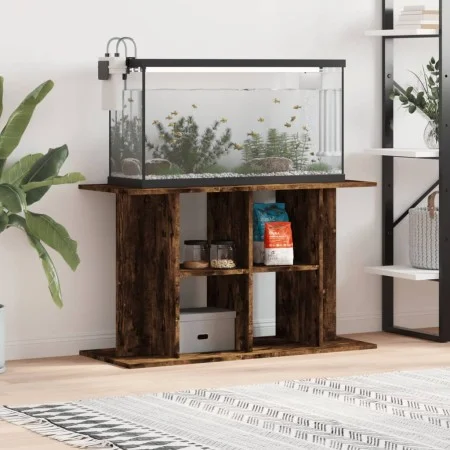Engineered wood aquarium support smoked oak 100x40x60 cm by vidaXL, Aquarium supports - Ref: Foro24-833588, Price: 77,02 €, D...