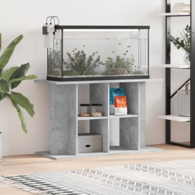 Aquarienhalter aus grauem Beton 100x40x60 cm von vidaXL, Aquarium unterstützt - Ref: Foro24-833587, Preis: 70,97 €, Rabatt: %