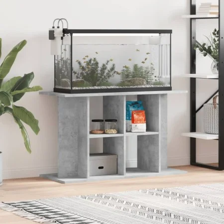 Aquarium support in gray engineered wood concrete 100x40x60 cm by vidaXL, Aquarium supports - Ref: Foro24-833587, Price: 69,2...