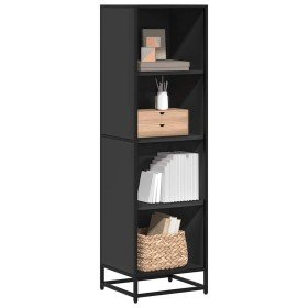 Estantería madera ingeniería negra 40x35x139 cm en Librerías y estanterías | Comprar online en Foro24