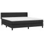 Box spring bed with black synthetic leather mattress 160x200 cm by vidaXL, Beds and slatted bases - Ref: Foro24-3130667, Pric...