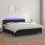 Cama box spring colchón y LED cuero sintético negro 160x200 cm de vidaXL, Camas y somieres - Ref: Foro24-3134231, Precio: 494...