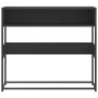 Mesa consola de madera contrachapada negro 90x35x80 cm