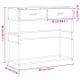 Mesa consola de madera de ingeniería roble ahumado 90x35x80 cm
