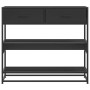 Mesa consola de madera contrachapada negro 90x35x80 cm en Mesas auxiliares | Comprar online en Foro24
