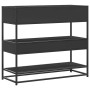 Mesa consola de madera contrachapada negro 90x35x80 cm en Mesas auxiliares | Comprar online en Foro24