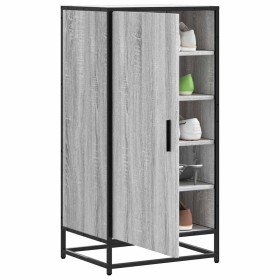Mueble zapatero madera contrachapada gris sonoma 48x38x97,5 cm