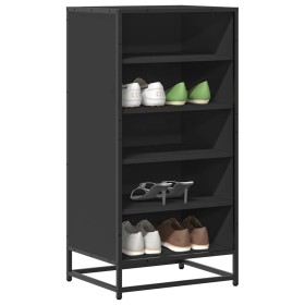 Mueble zapatero de madera de ingeniería negro 48x38x97,5 cm Mueble zapatero de madera de ingeniería negro 48x38x97,5 cm