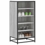 Mueble zapatero madera contrachapada gris sonoma 48x38x97,5 cm
