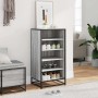 Mueble zapatero madera contrachapada gris sonoma 48x38x97,5 cm