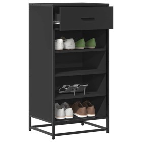 Mueble zapatero de madera de ingeniería negro 48x38x97,5 cm Mueble zapatero de madera de ingeniería negro 48x38x97,5 cm