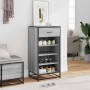 Mueble zapatero madera contrachapada gris sonoma 48x38x97,5 cm