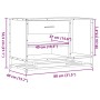 Banco zapatero madera de ingeniería roble sonoma 80x40x53,5 cm