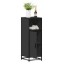 Armario de baño madera contrachapada negro 35x37,5x100 cm