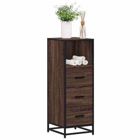 Armario de baño madera contrachapada roble marrón 35x37,5x100cm en Muebles de baño | Comprar online en Foro24