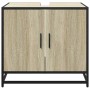 Mueble de lavabo de baño roble Sonoma 65x33x60 cm madera de