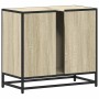 Mueble de lavabo de baño roble Sonoma 65x33x60 cm madera de