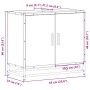 Mueble de baño para lavabo roble ahumado 65x33x60 cm