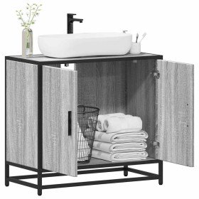 Mueble lavabo baño madera contrachapada sonoma gris 65x33x60 cm Mueble lavabo baño madera contrachapada sonoma gris 65x33x60 cm