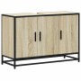 Mueble de lavabo de baño roble Sonoma 90x33x60 cm madera de