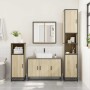 Mueble de lavabo de baño roble Sonoma 90x33x60 cm madera de