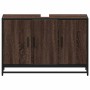 Armario lavabo baño madera ingeniería roble marrón 90x33x60 cm