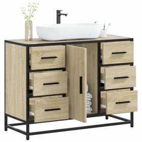Armario lavabo baño madera ingeniería roble Sonoma 80x33x60 cm Armario lavabo baño madera ingeniería roble Sonoma 80x33x60 cm