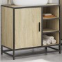 Mueble de lavabo de baño roble Sonoma 65x33x60 cm madera de