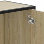 Mueble de lavabo de baño roble Sonoma 65x33x60 cm madera de