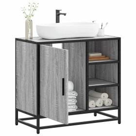 Mueble lavabo baño madera contrachapada sonoma gris 65x33x60 cm Mueble lavabo baño madera contrachapada sonoma gris 65x33x60 cm
