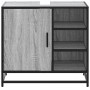 Mueble lavabo baño madera contrachapada sonoma gris 65x33x60 cm