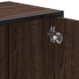 Mueble de lavabo madera de ingeniería roble marrón 65x33x60 cm