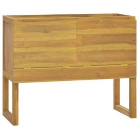 Armario de baño madera maciza de teca 90x45x75 cm