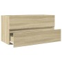 Armario lavabo madera contrachapada roble Sonoma 90x38,5x45 cm