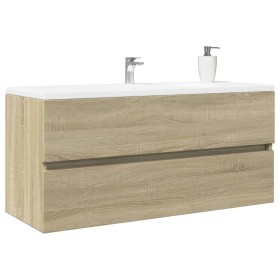 Mueble de lavabo de baño madera roble Sonoma 100x38,5x45 cm Mueble de lavabo de baño madera roble Sonoma 100x38,5x45 cm