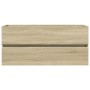 Mueble de lavabo de baño madera roble Sonoma 100x38,5x45 cm