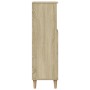 Armario de baño madera contrachapada roble Sonoma 30x30x100 cm