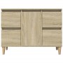 Armario de lavabo madera contrachapada roble Sonoma 80x33x60 cm