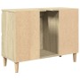 Armario de lavabo madera contrachapada roble Sonoma 80x33x60 cm