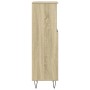 Armario de baño madera contrachapada roble Sonoma 30x30x100 cm