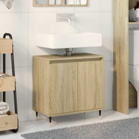 Armario de baño madera de ingeniería roble Sonoma 58x33x60 cm Armario de baño madera de ingeniería roble Sonoma 58x33x60 cm